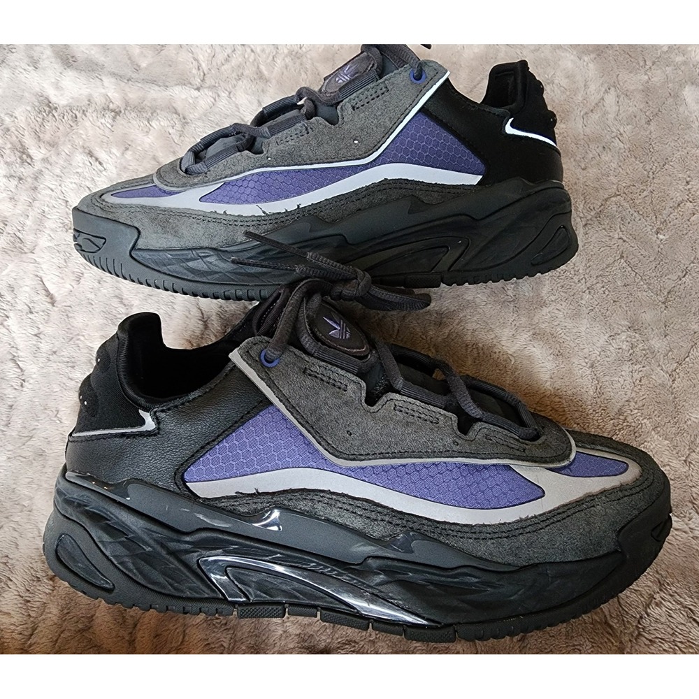 Adidas Ozrah Carbon Grey Orbit Violet Mens Sneakers S24140 Low Top Shoes 7.5